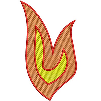 Matriz de matriz Matriz De Bordado Chama 13 Cm